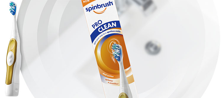 Spinbrush pro clean toothbrush