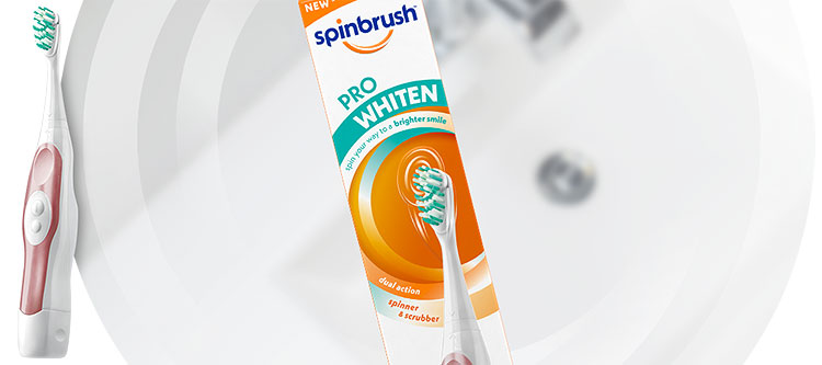 Spinbrush pro white toothbrush